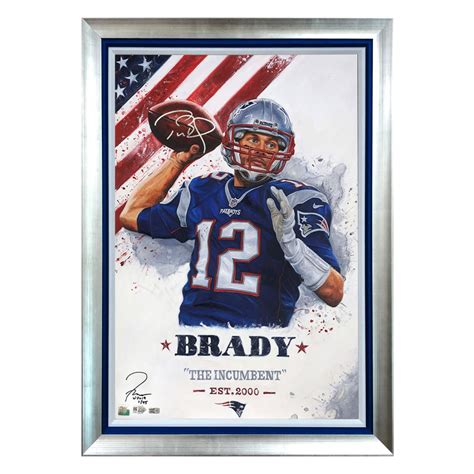 The Tom Brady Autographed Portrait - Hammacher Schlemmer