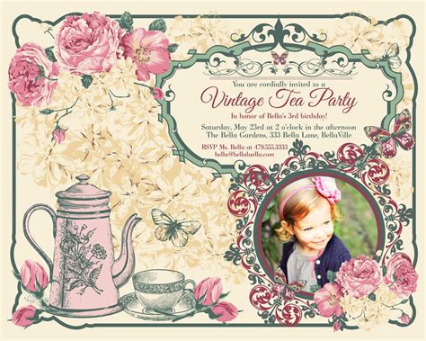 Vintage Invitation Template - Printable Word Searches