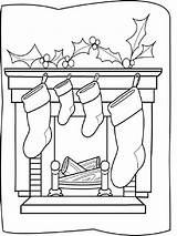 Christmas Chimneys coloring pages sketch template