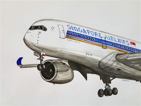 Airplane Sketch, Airplane Drawing, Airplane Art, Boeing 787 Dreamliner ...