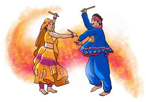 Garba Dancer 131758 Vector Art at Vecteezy