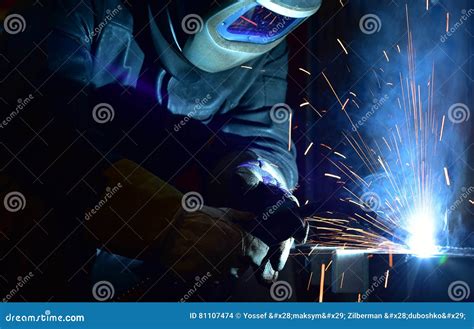 Industrial Steel Welder in Factory Technical, Stock Photo - Image of ...