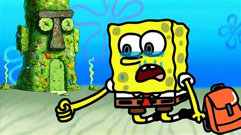 IM ALONE? - SPONGEBOB sad Story cartoon Animation - YouTube