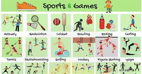 Learn English Vocabulary for Sports and Games - ESLBUZZ