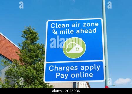 Signs warning about Birmingham Clean Air Zone charges Stock Photo - Alamy