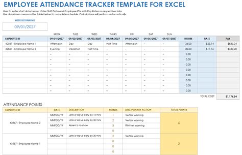 [ENG] Employee Attendance Tracker Template Free Excel