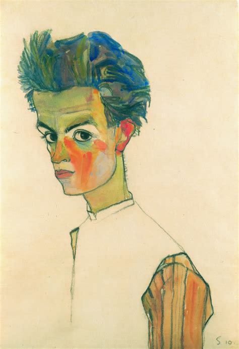 Dessins Egon Schiele, Egon Schiele Drawings, Self Portrait Drawing, L'art Du Portrait, Self ...