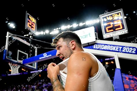 Luka Doncic Slovenia Reacts During Fiba Editorial Stock Photo - Stock ...