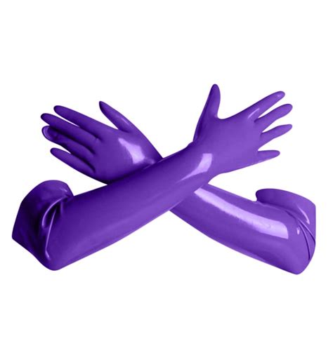 PREMIUM Latex Gloves Purple Elbow Mid Length Unisex 1108m FREE SHIPPING - Etsy