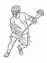 Lacrosse Coloring Pages sketch template