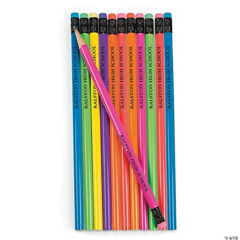 Bulk Personalized Neon Solid Color Pencils - 72 Pc. | Oriental Trading