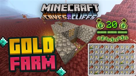 SIMPLE Gold & XP Farm 1.17 Minecraft Bedrock || Simple Gold Farm || PE ...