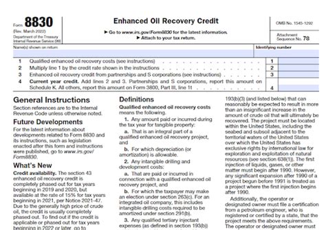 Form 8830: Enhanced Oil Recovery Credit - whatisform.com