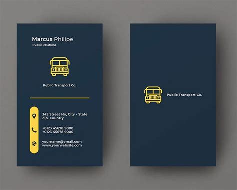 Transport Business Cards Templates Free