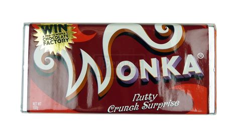 Real Chocolate Hero Wonka Bar "Nutty Crunch Surprise" - Charlie and the Chocolat PROPside.com