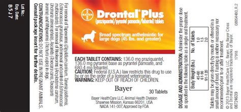 Drontal Plus - Bayer HealthCare LLC Animal Health Division: Veterinary ...