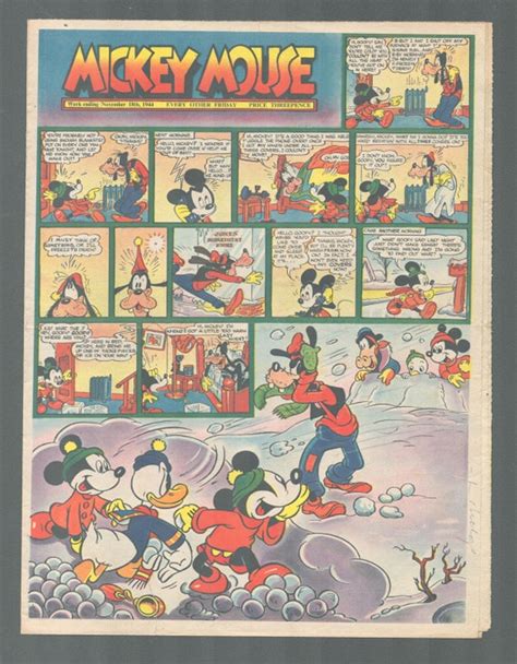 Mickey Mouse Nov 18 1944 UK Comic DISNEY - Etsy