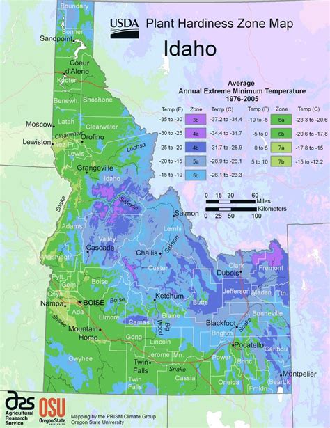 Idaho Plant Hardiness Zone Map | Planting zones map, Plant hardiness ...