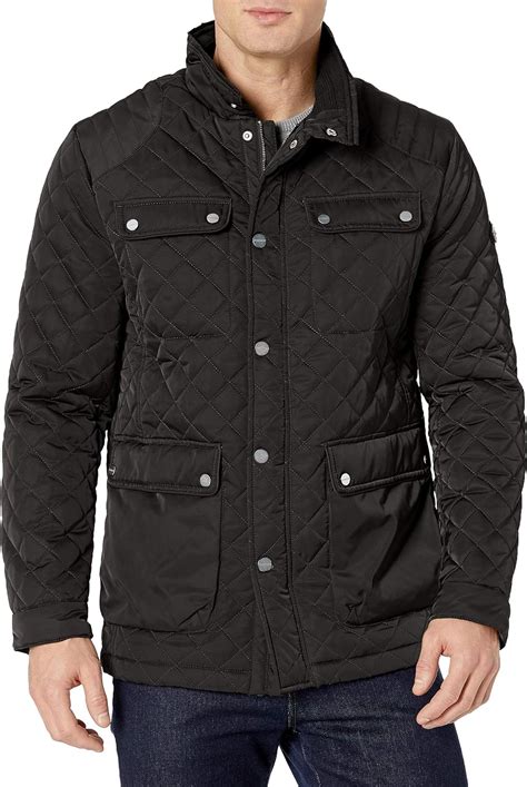 Amazon.com: BERNARDO Men's Jon Water Resistant Quilted Field Jacket ...