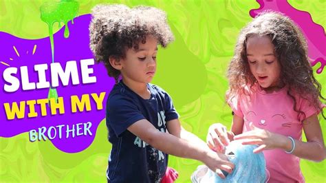 Mixing Slime & Pretend Play Fun Slime Challenge With My Brother - YouTube