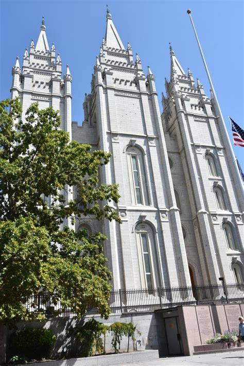 Mormon Temple in Salt Lake City, Utah Editorial Photo - Image of saints ...