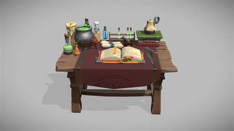 Stylized Alchemy Table - 3D model by ZaripovVF [d4183a5] - Sketchfab