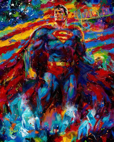 Blend Cota - Superman - Last Son of Krypton- Original oil on canvas painting by Blend Cota For ...