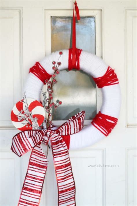 striped peppermint wreath