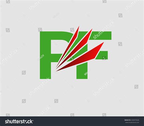 Pf Logo Vector Graphic Branding Letter Stock Vector (Royalty Free) 434973526