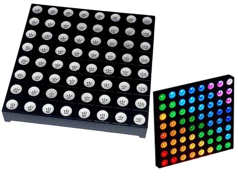LED Dot Matrix, RGB, 8x8 5mm LEDs, 60x60mm - 99Tech