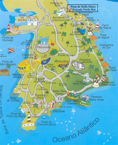 Salvador Tourism Map - Salvador ba • mappery