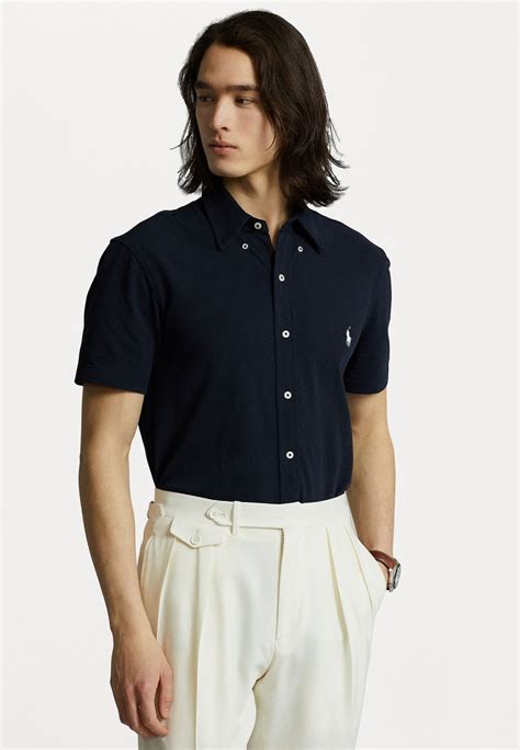 Polo Ralph Lauren FEATHERWEIGHT MESH SHIRT - Shirt - aviator navy/dark ...