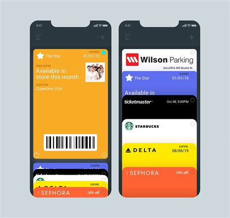 App concept design for the Apple Wallet on Behance