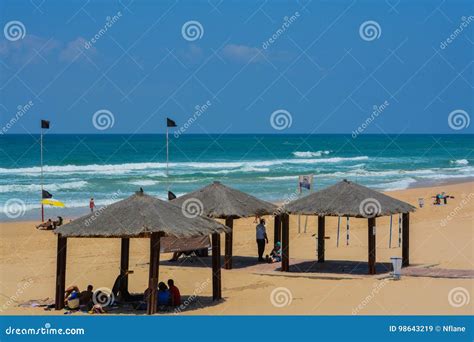 The Mediterranean Beach of Ashkelon in Ashkelon, Israel. Editorial Stock Image - Image of people ...