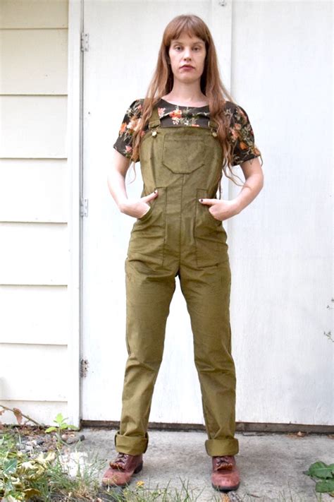 Corduroy Overalls in Olive- 1 Small, 1 Medium - Revivall Clothing