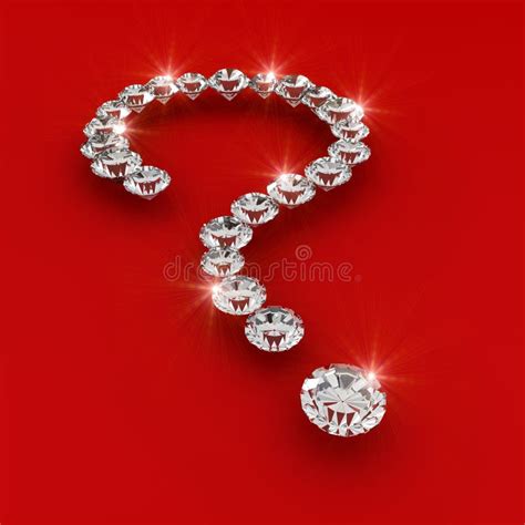 Question Mark Shape 3d Diamond Art Illustration Stock Illustration ...