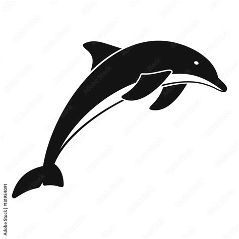 Dolphin icon. Simple illustration of dolphin vector icon for web Stock Vector | Adobe Stock