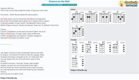 Chord: Flowers on the Wall - tab, song lyric, sheet, guitar, ukulele ...