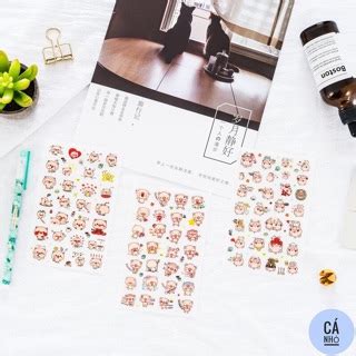 Set 6 sticker heo cute | Shopee Việt Nam