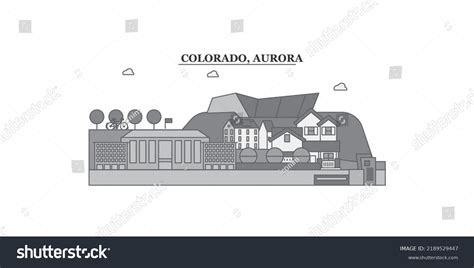 United States Aurora City Skyline Isolated Stock Vector (Royalty Free) 2189529447 | Shutterstock