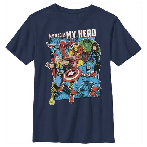 Marvel - Boy's Marvel Dad My Avenger Hero T-Shirt - Walmart.com ...