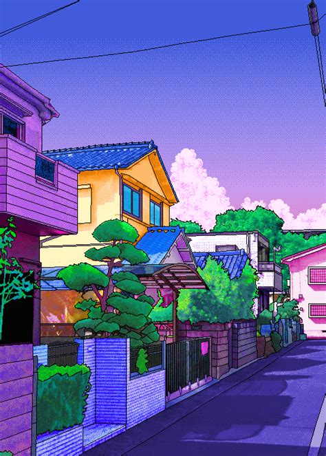 Retro Anime Pixel Art Wallpaper - WALLPAPERIN