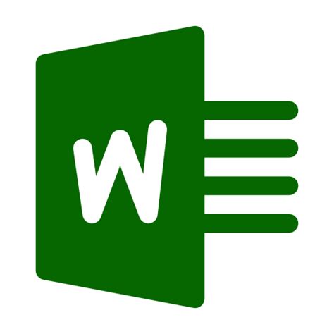 Icono de Microsoft Word (logotipo png) verde