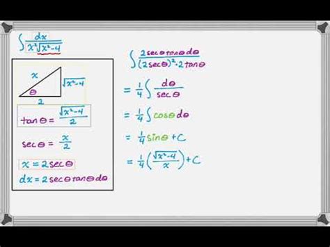 Integrals by Trig Substitution Examples - YouTube