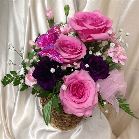 Mother’s Day Butterfly Rose Basket – North Branch Floral