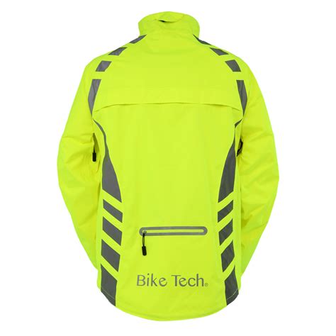 BikeTech Reflective Cycling Jacket Hi-Viz Yellow :: £49.99