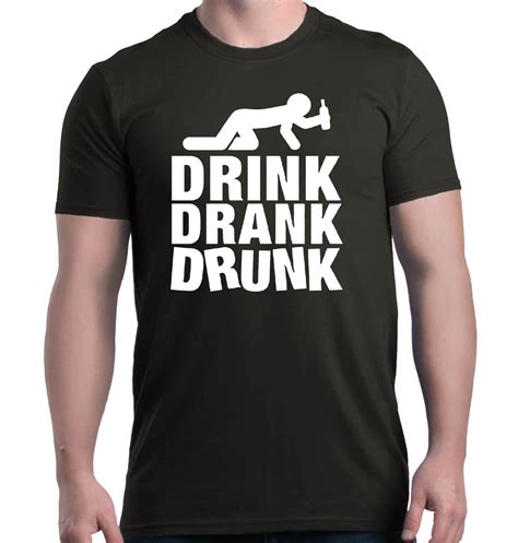 Shop4Ever Men's Drink Drank Drunk Funny Drinking Graphic T-shirt - Walmart.com