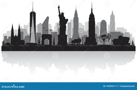 New York City Skyline Silhouette