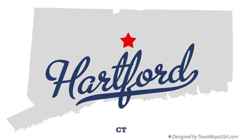 Map of Hartford, CT, Connecticut