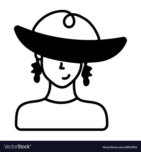 Woman hat Royalty Free Vector Image - VectorStock